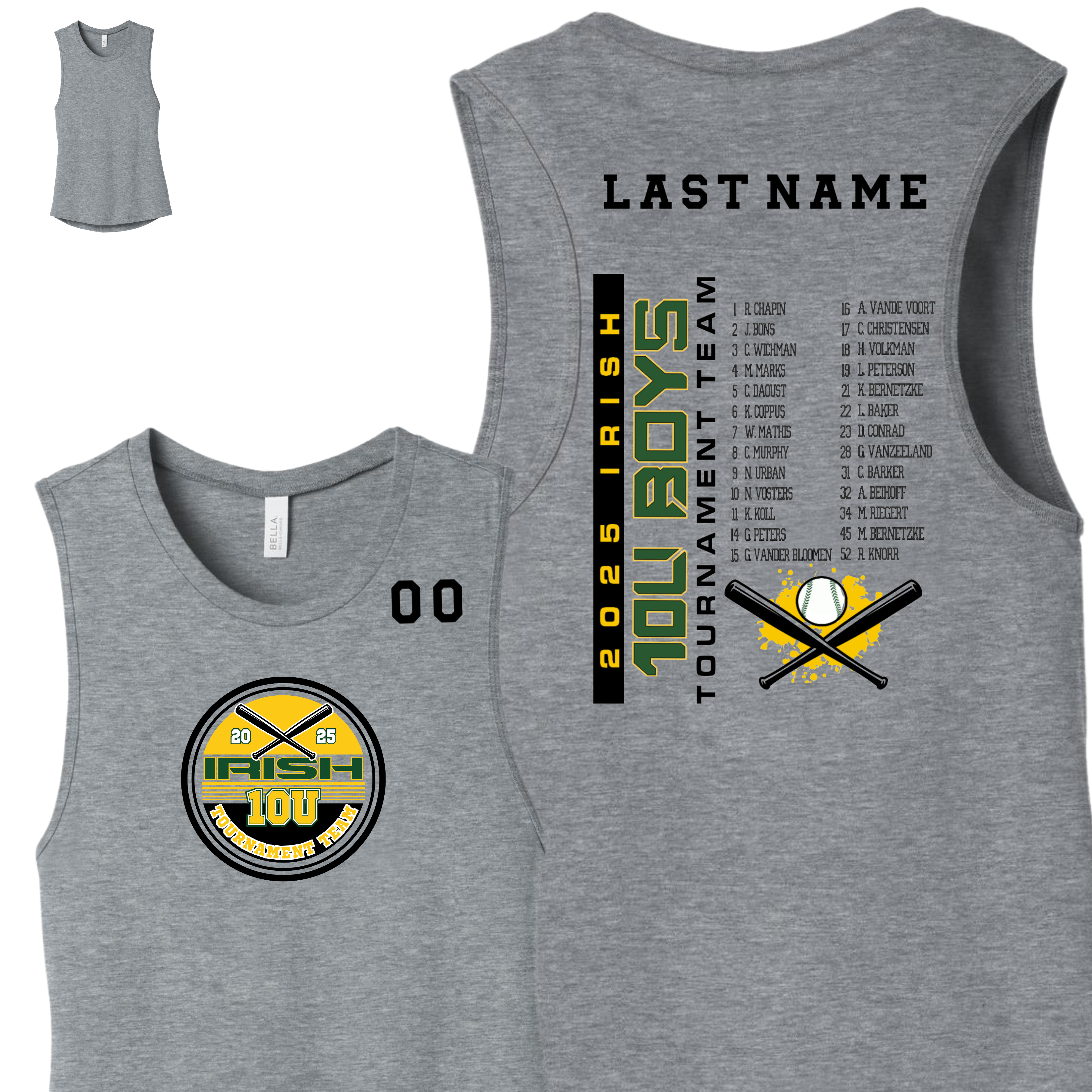 10U Baseball Tournament Team Shirt 2025