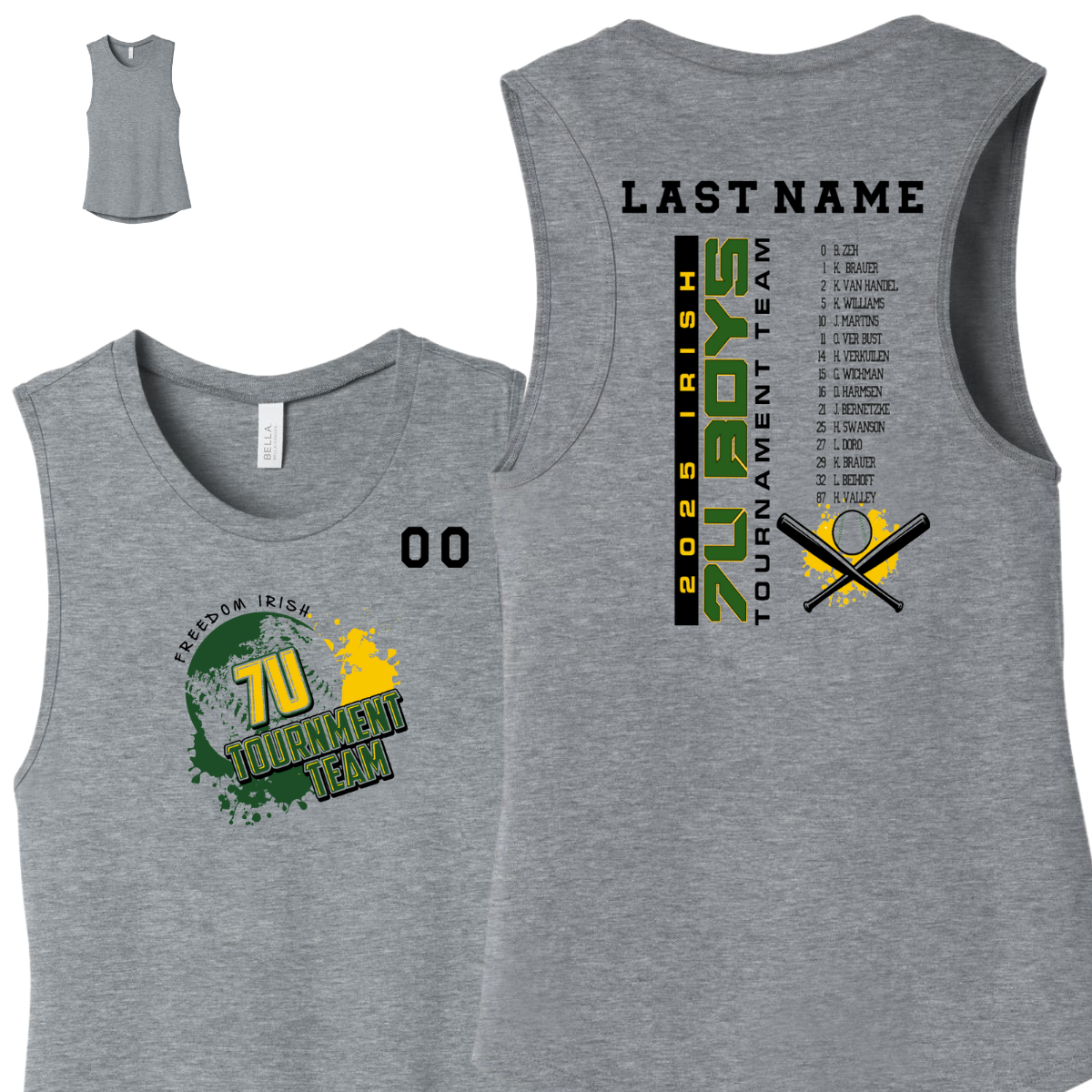 7U Baseball Tournament Team Shirt 2025