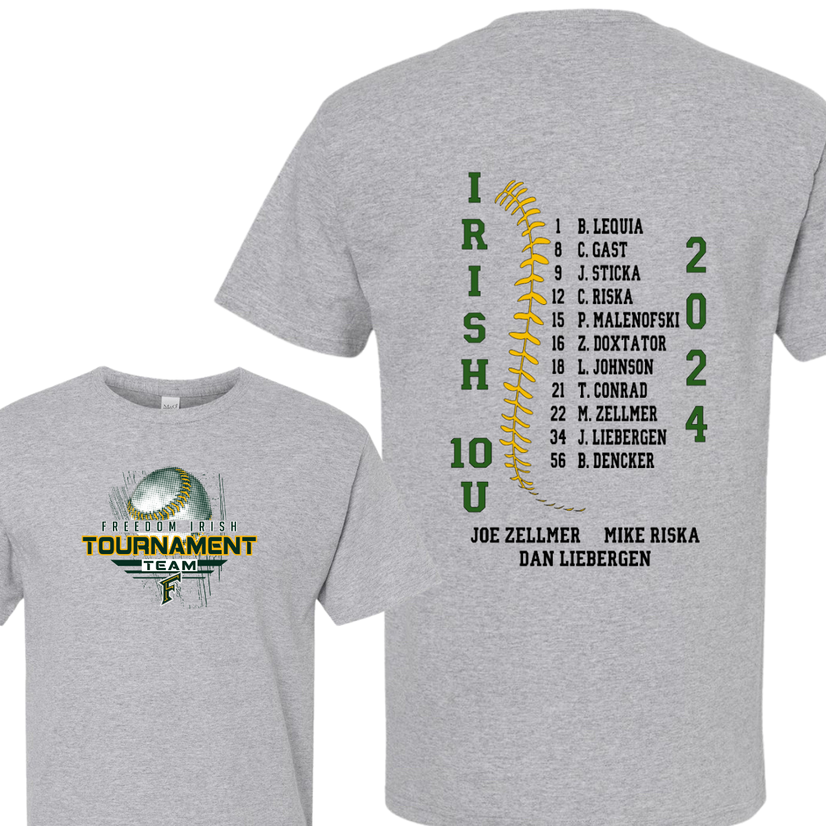 10U Baseball Tournament Team Shirt