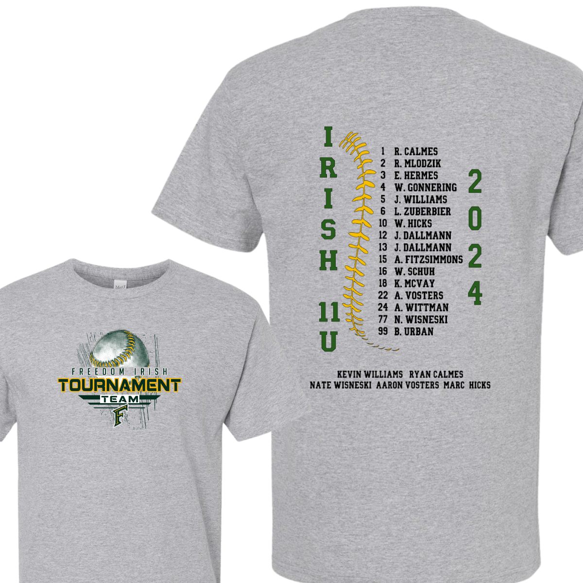 11U Baseball Tournament Team Shirt