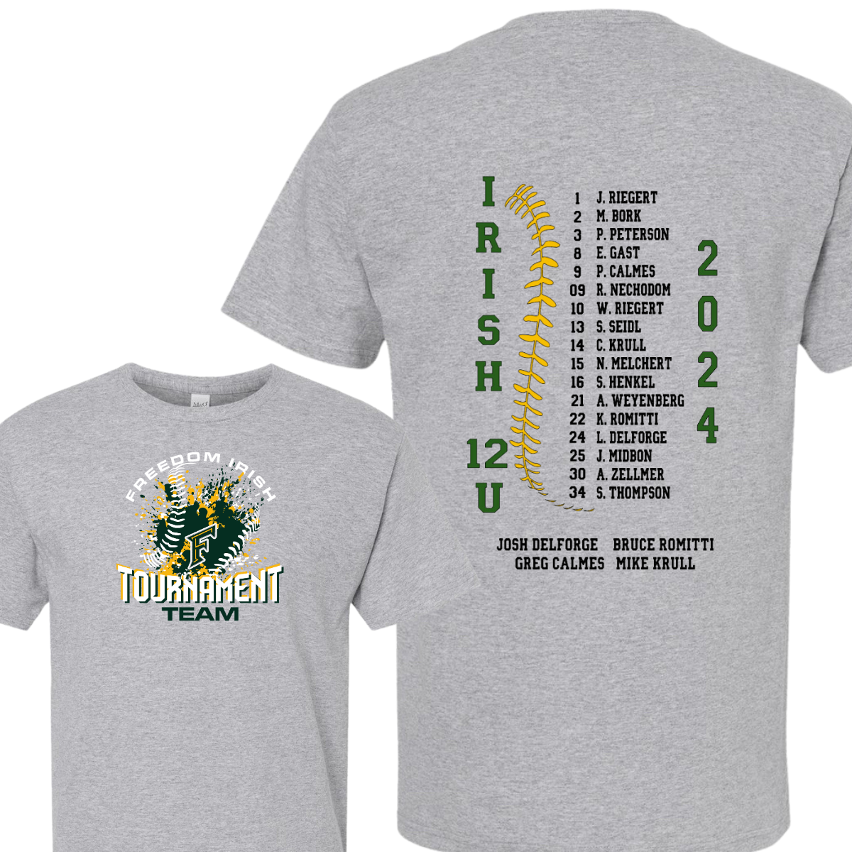 12U Softball Tournament Team Shirt