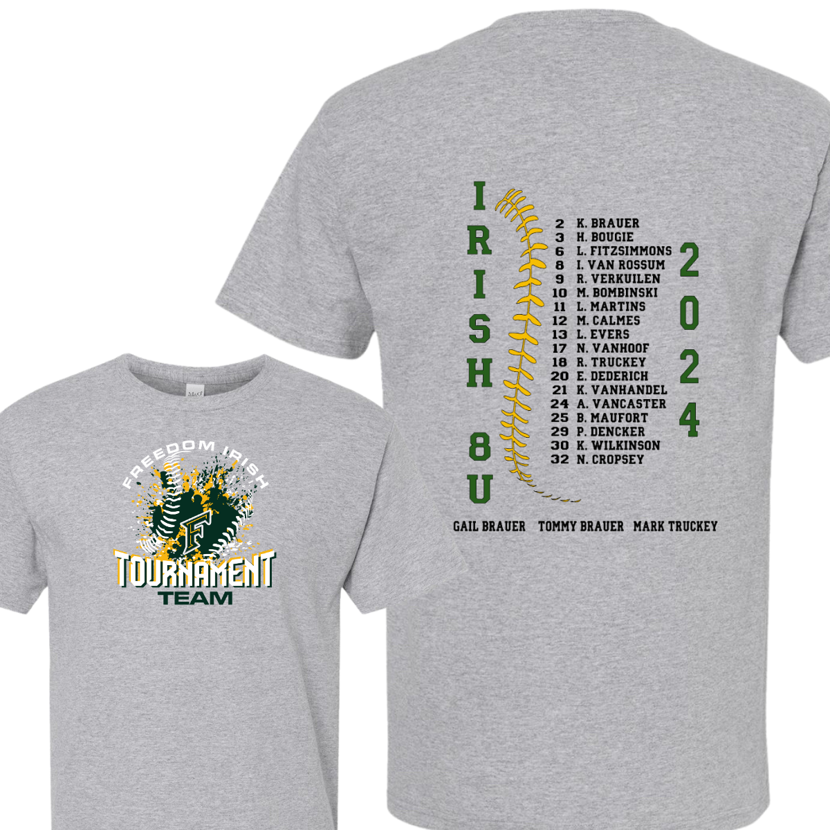 8U Softball Tournament Team Shirt