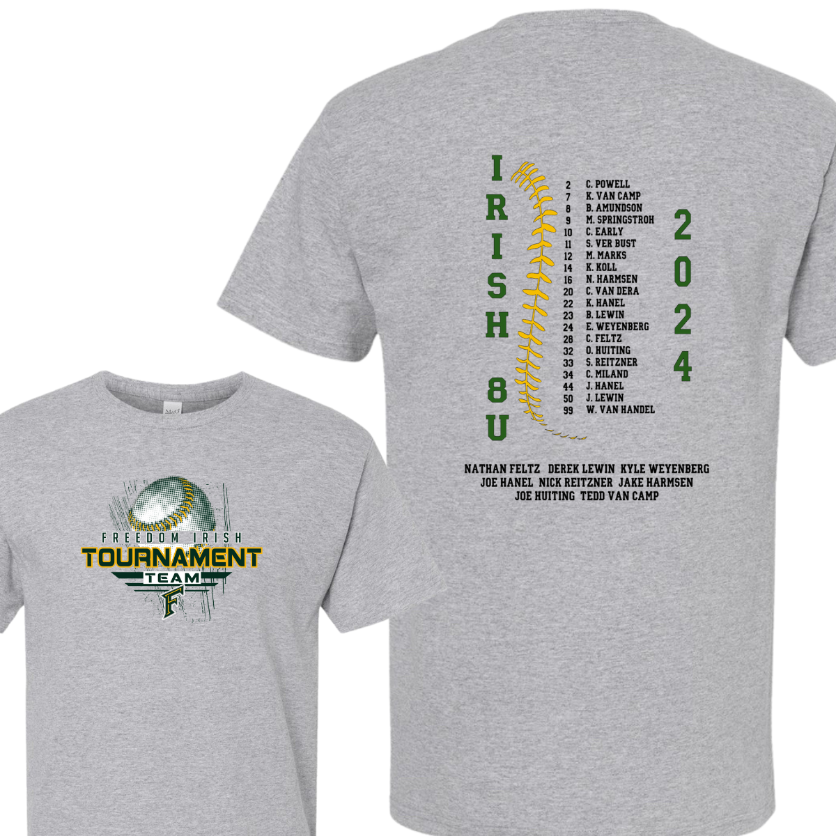 8U Baseball Tournament Team Shirt