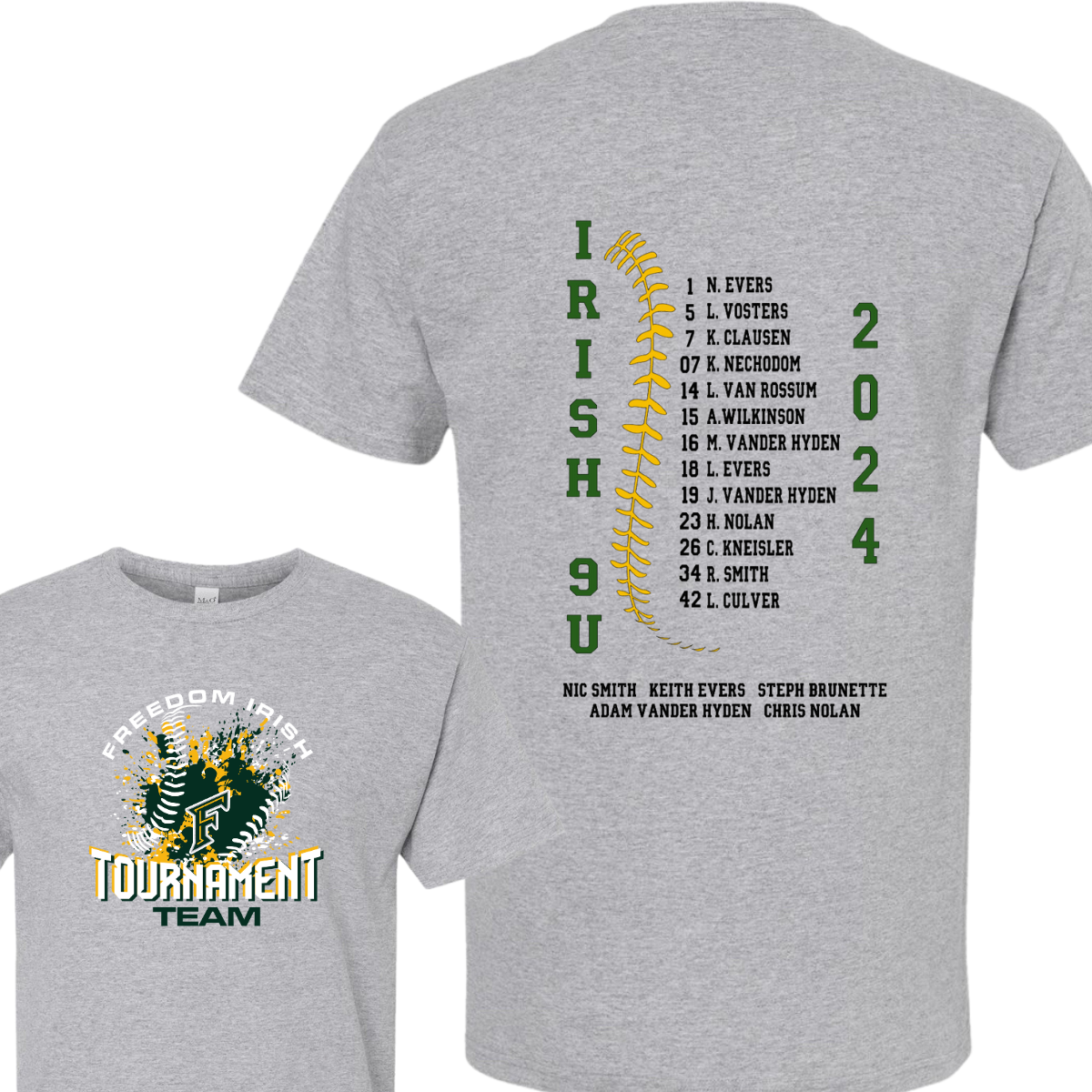 9U Softball Tournament Team Shirt